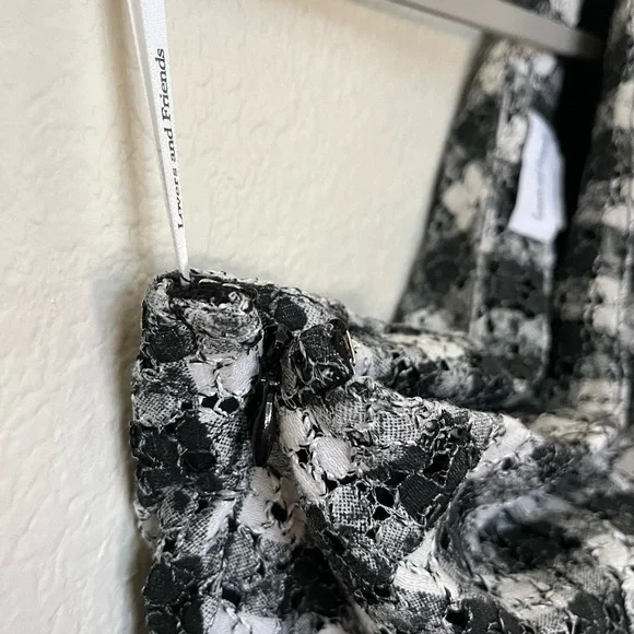 LOVERS AND FRIENDS x REVOLVE | Seana Mini Ruffle Dress in Black & Ivory | Size S - Picture 7 of 12